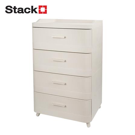 ตู้ลิ้นชัก 4 ชั้น STACKO LANA 51.5X41.5X86.5 ซม. สีครีม_0