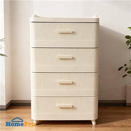 ตู้ลิ้นชัก 4 ชั้น STACKO LANA 51.5X41.5X86.5 ซม. สีครีม_8