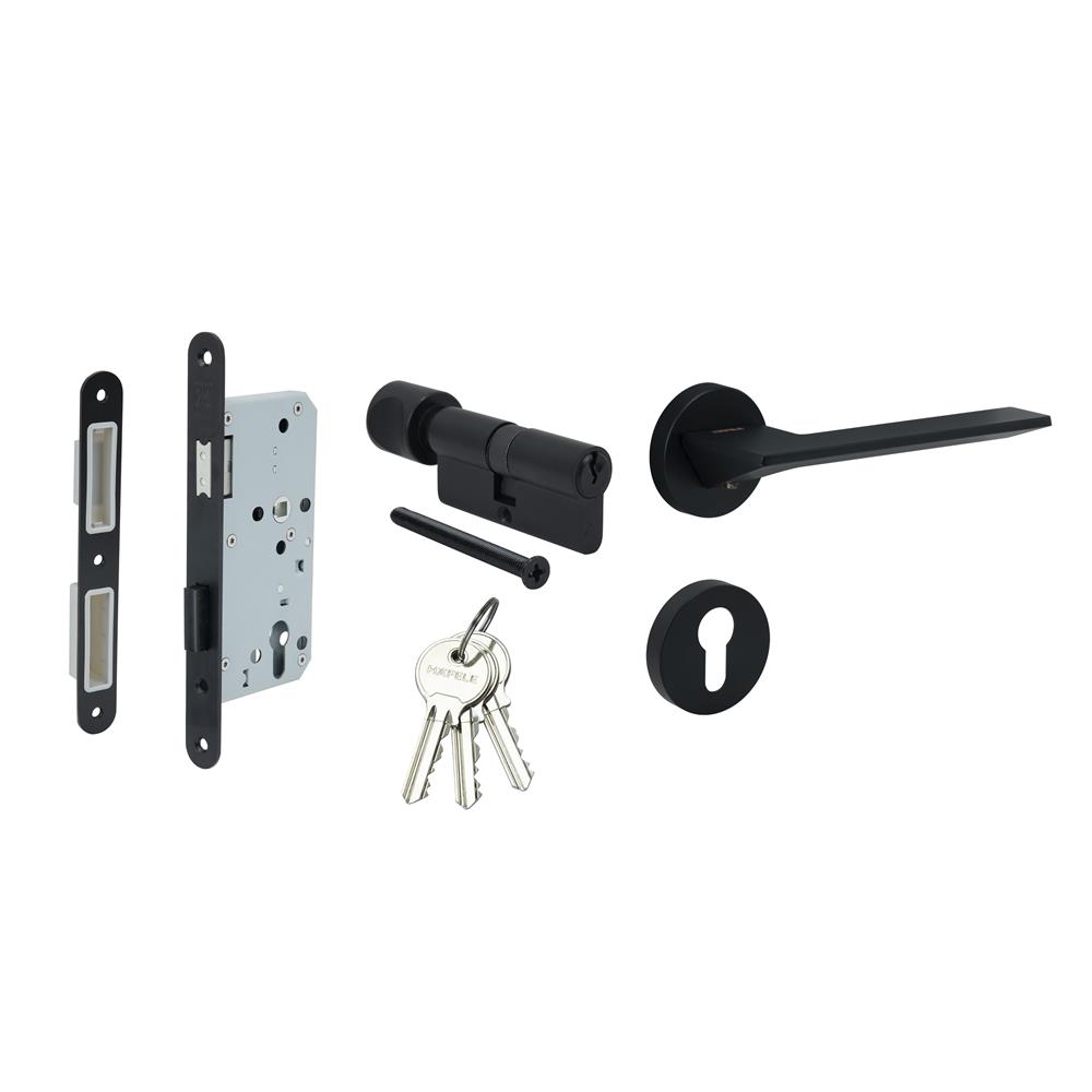 มือจับก้านโยกห้องทั่วไป MORTISE HAFELE 489.11.133 สีดำ