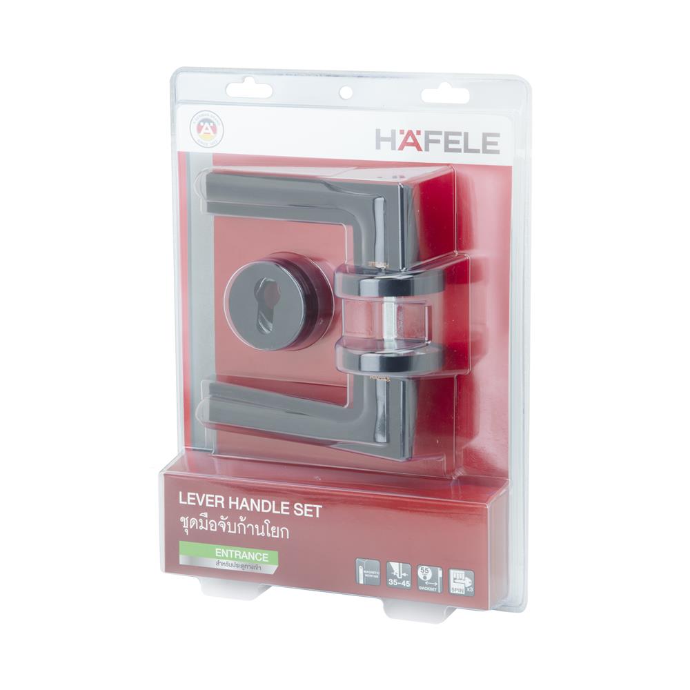 มือจับก้านโยกห้องทั่วไป MORTISE HAFELE 489.11.133 สีดำ