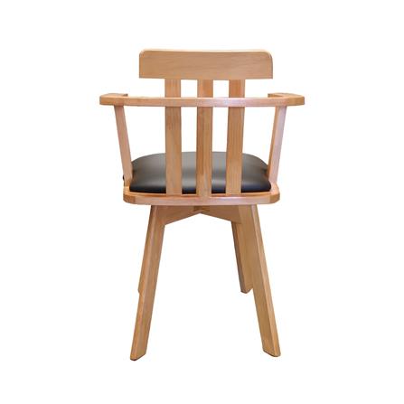 เก้าอี้ทานข้าวหมุนได้ FURDINI HAVEN สีเนเชอรัล/ดำ_3