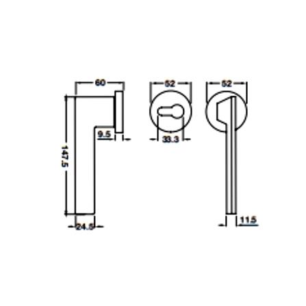 มือจับก้านโยกห้องน้ำ MORTISE HAFELE 489.11.132 สีสเตนเลส_6