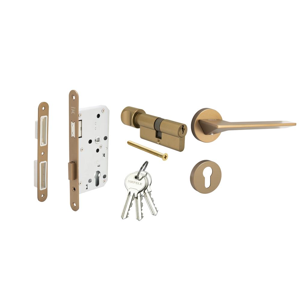 มือจับก้านโยกห้องทั่วไป MORTISE HAFELE 489.11.135 สีทองเหลืองรมดำ