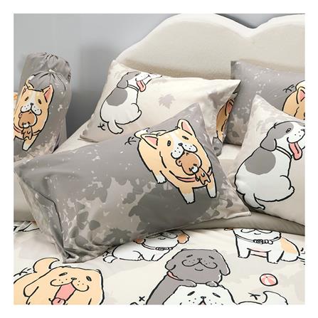 ชุดผ้าปูที่นอน 5 ฟุต (ชุด 5 ชิ้น) TULIP หมาจ๋า 60112-DLD047_1