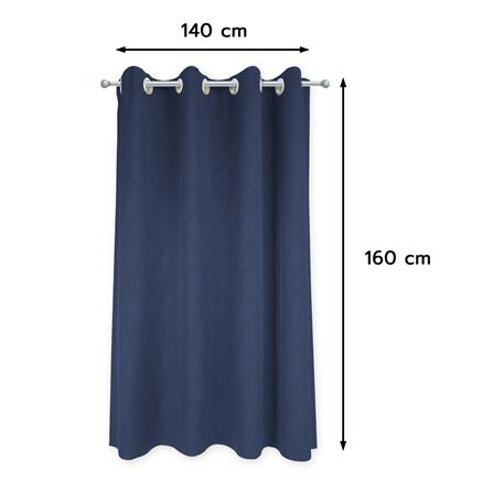 ผ้าม่าน EYELET HOME LIVING STYLE CURVE UV 140x160 ซม. สีน้ำเงิน_5