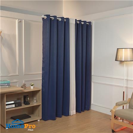 ผ้าม่าน EYELET HOME LIVING STYLE CURVE UV 140x220 ซม. สีน้ำเงิน_4