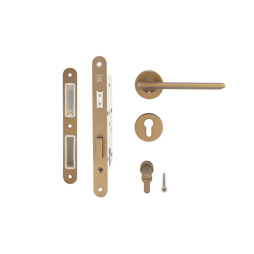 มือจับก้านโยกห้องน้ำ MORTISE HAFELE 489.11.136 สีทองเหลืองรมดำ