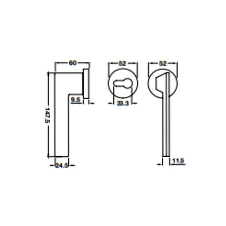 มือจับก้านโยกห้องน้ำ MORTISE HAFELE 489.11.136 สีทองเหลืองรมดำ_6