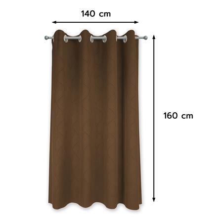 ผ้าม่าน EYELET HOME LIVING STYLE CURVE UV 140x160 ซม. สีน้ำตาล_5