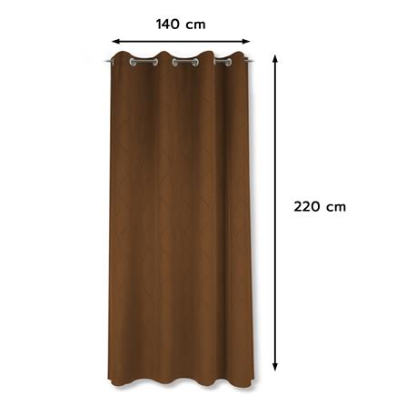 ผ้าม่าน EYELET HOME LIVING STYLE CURVE UV 140x220 ซม. สีน้ำตาล_5