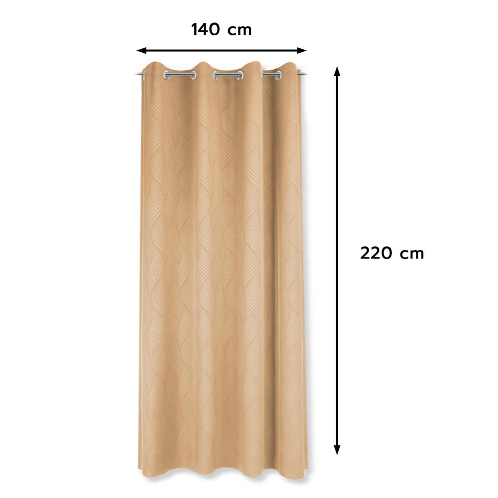 ผ้าม่าน EYELET HOME LIVING STYLE CURVE UV 140x220 ซม. สีครีม