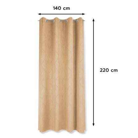 ผ้าม่าน EYELET HOME LIVING STYLE CURVE UV 140x220 ซม. สีครีม_5