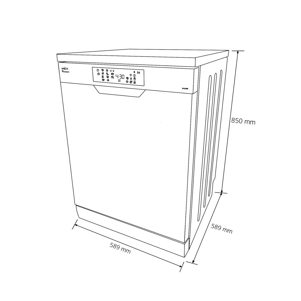 เครื่องล้างจานตั้งพื้น MEX DV915DX