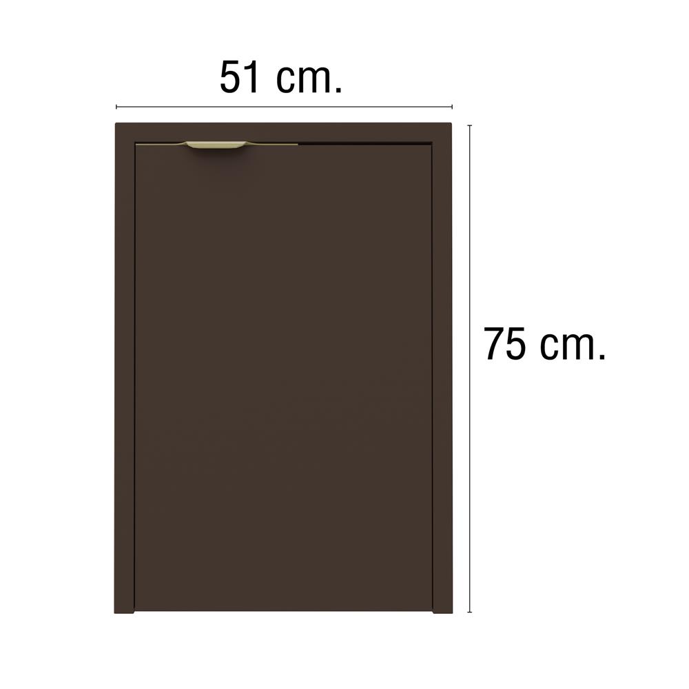 บานถังแก๊ส MJ GLITTER 51x75 ซม. สี CHOC MOOSE