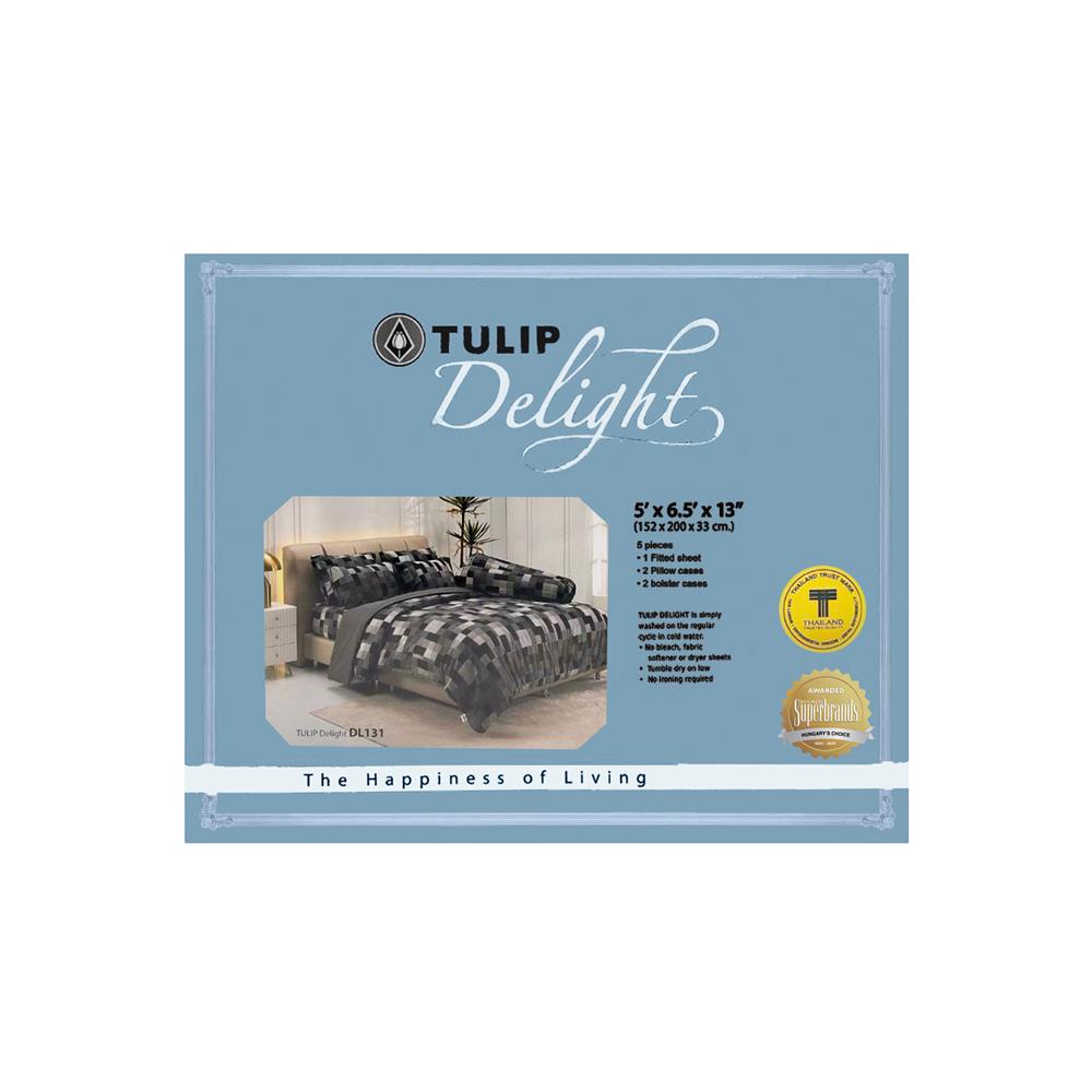 ชุดผ้าปูที่นอน 5 ฟุต (ชุด 5 ชิ้น) TULIP DELIGHT 60013-DL131