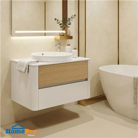 อ่างเคาน์เตอร์ MOYA PLUS VC-2520 สีขาว-โอ๊ค_5