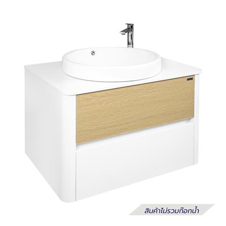 อ่างเคาน์เตอร์ MOYA VC-2520 สีขาว-โอ๊ค