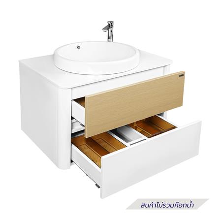 อ่างเคาน์เตอร์ MOYA VC-2520 สีขาว-โอ๊ค_2