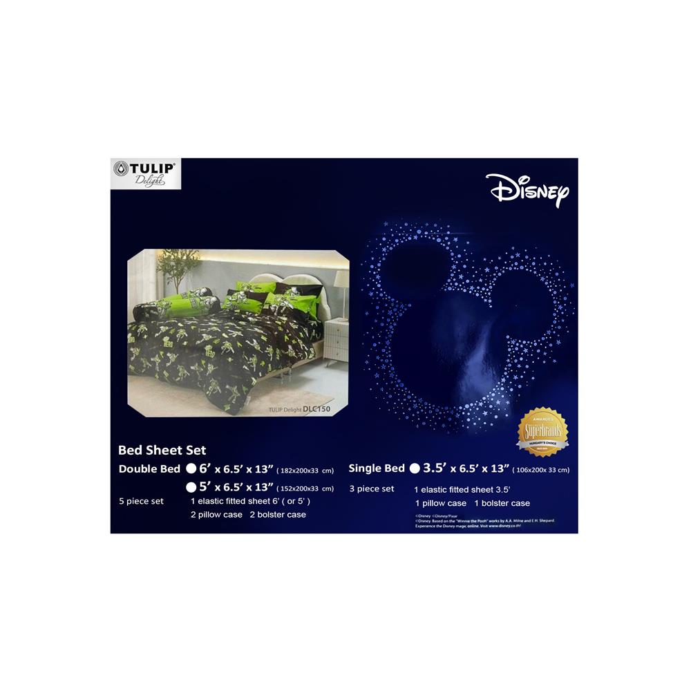 ชุดผ้าปูที่นอน 5 ฟุต (ชุด 5 ชิ้น) TULIP TOY STORY 60013-DLC150