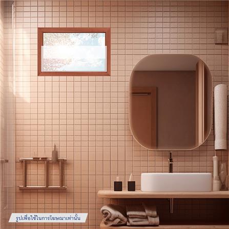 วงกบหน้าต่างไม้เบญจพรรณบานกระจกซ้อน VK 60x40 ซม. สีธรรมชาติ_3