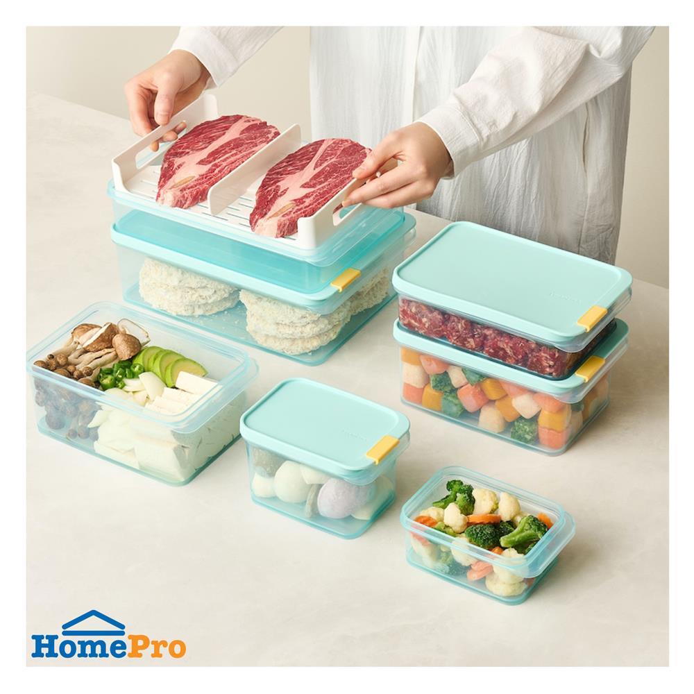 กล่องอาหาร 2.2 ลิตร LOCKNLOCK FREEZER FIT สีฟ้า