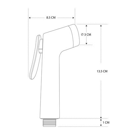 สายฉีดชำระครบชุด DMG GL-4708 สีโครม_2