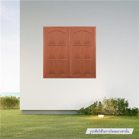 หน้าต่างไม้เนื้อแข็ง VK VK352 6 ฟัก (ปีกนก) 50x100 ซม. สีธรรมชาติ_2