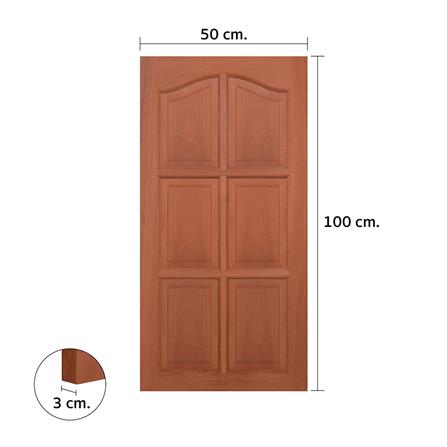 หน้าต่างไม้เนื้อแข็ง VK VK352 6 ฟัก (ปีกนก) 50x100 ซม. สีธรรมชาติ_3