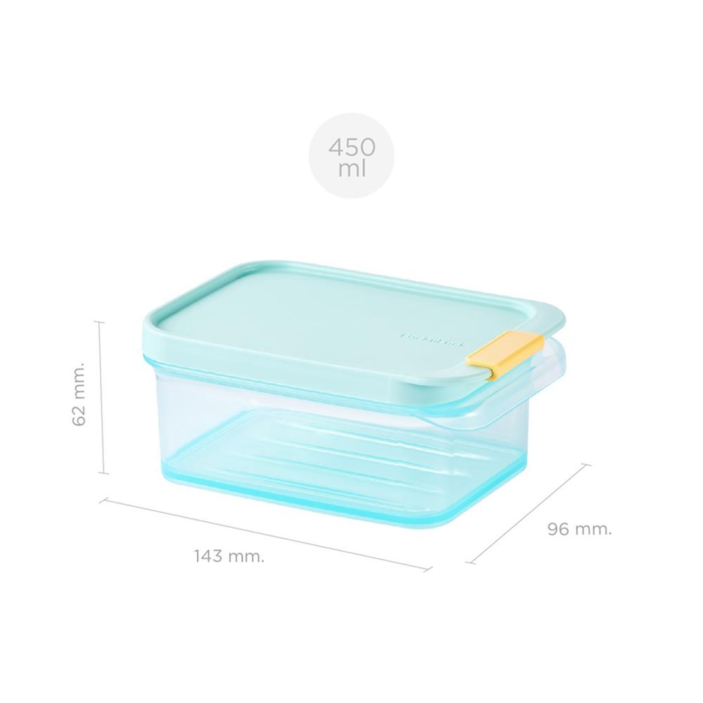 กล่องอาหาร 0.45 ลิตร LOCKNLOCK FREEZER FIT สีฟ้า