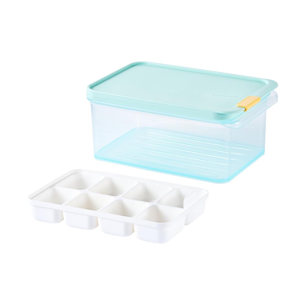 กล่องอาหารพร้อมบล็อก 1.65 ลิตร LOCKNLOCK FREEZER FIT สีฟ้า