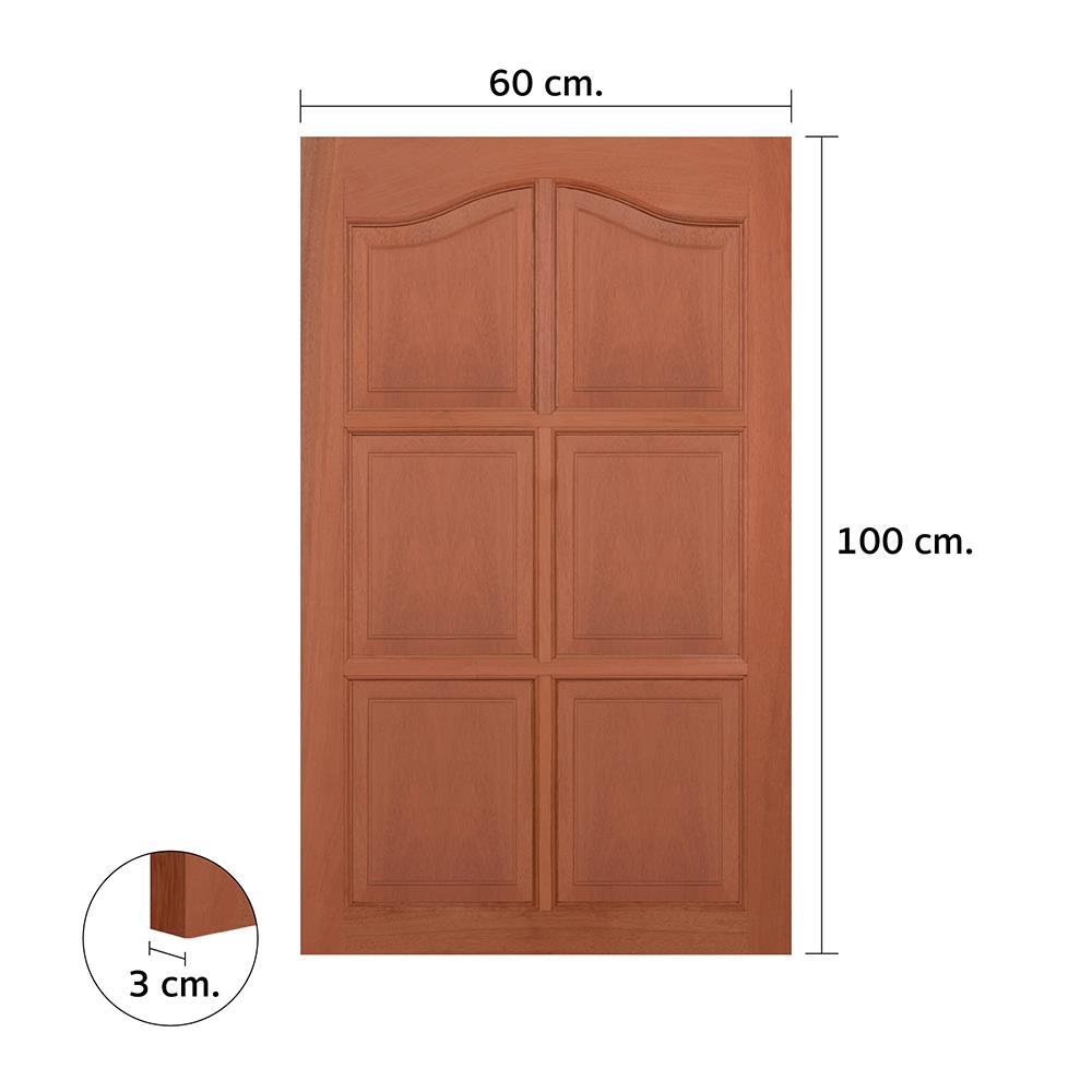 หน้าต่างไม้เนื้อแข็ง VK VK352 6 ฟัก (ปีกนก) 60x100 ซม. สีธรรมชาติ