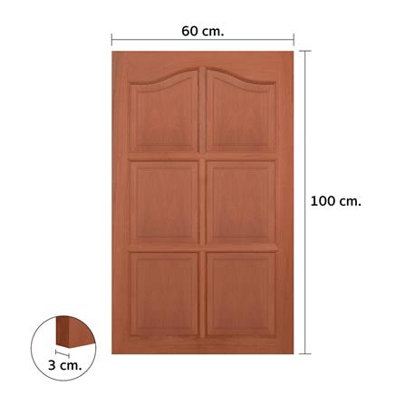 หน้าต่างไม้เนื้อแข็ง VK VK352 6 ฟัก (ปีกนก) 60x100 ซม. สีธรรมชาติ_3