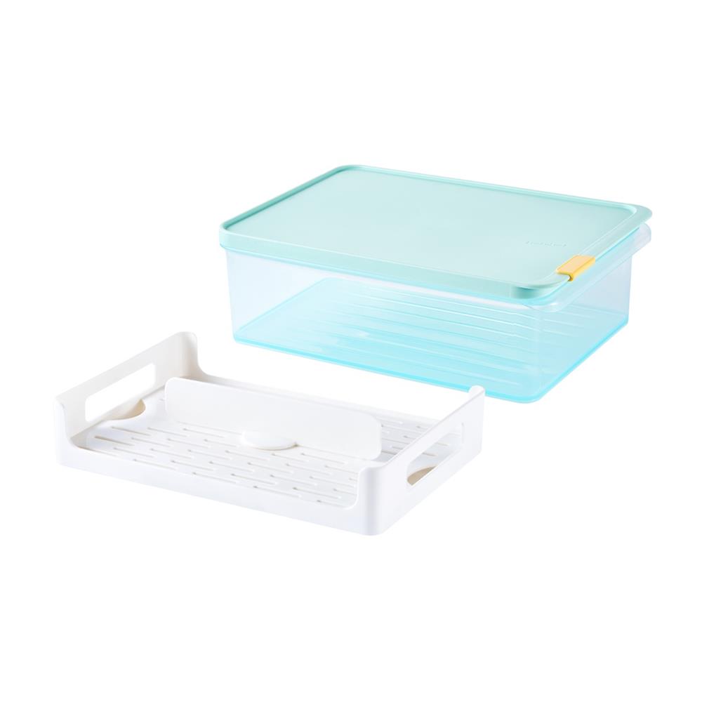 กล่องอาหารพร้อมถาด 3.5 ลิตร LOCKNLOCK FREEZER FIT สีฟ้า