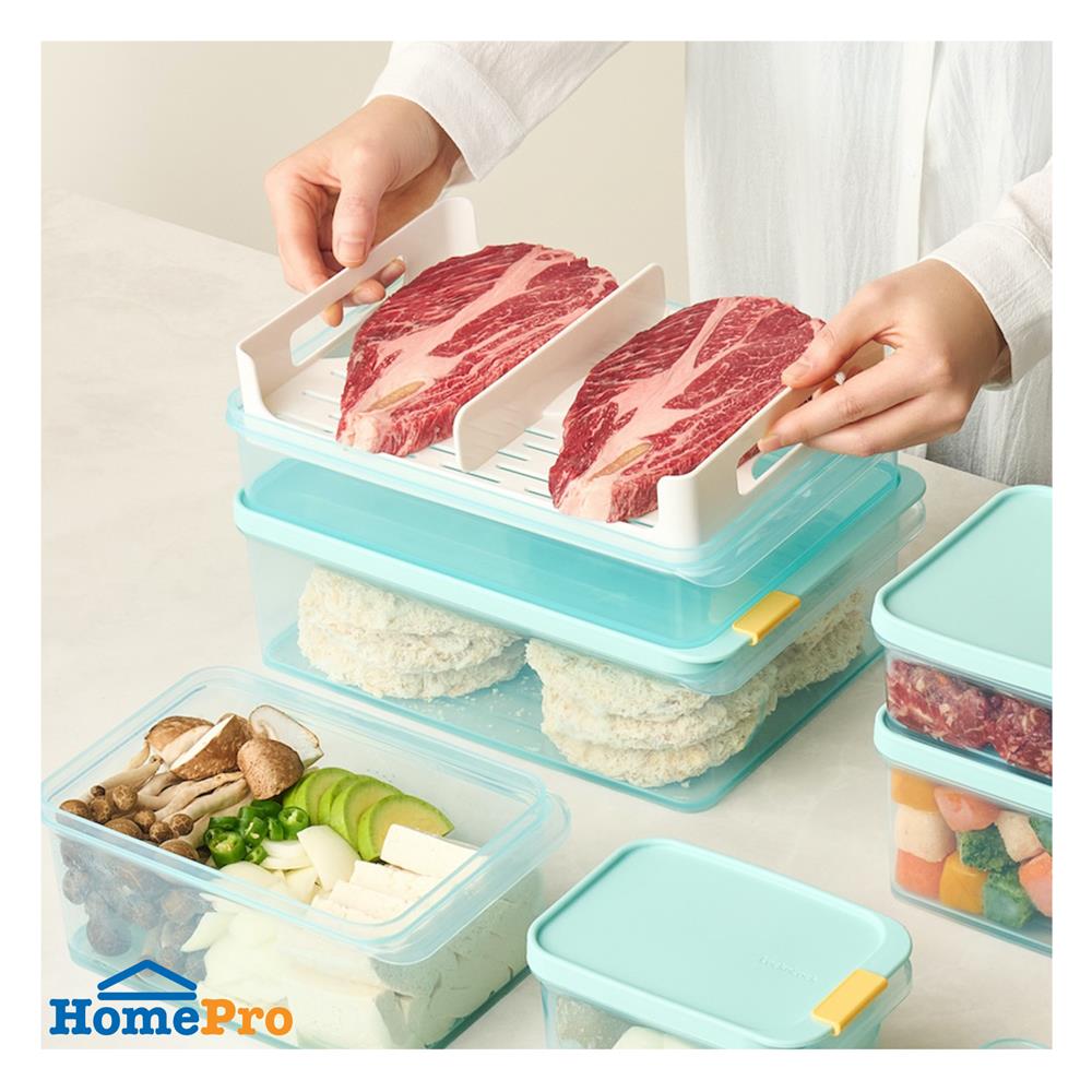 กล่องอาหารพร้อมถาด 3.5 ลิตร LOCKNLOCK FREEZER FIT สีฟ้า