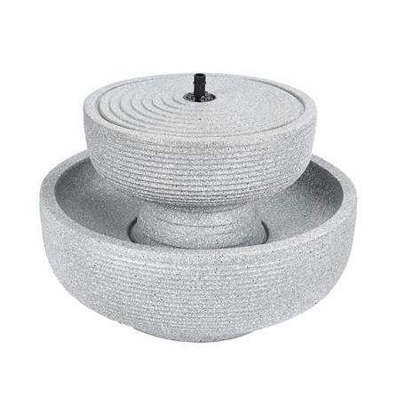 น้ำพุน้ำล้นตั้งโต๊ะ 2 ชั้น SPRING RUWA สีเทา_0