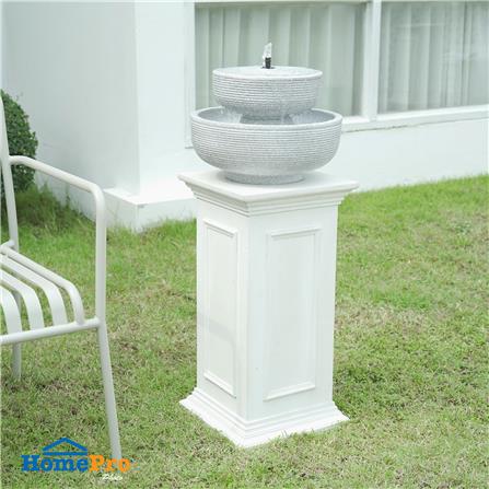 น้ำพุน้ำล้นตั้งโต๊ะ 2 ชั้น SPRING RUWA สีเทา_6