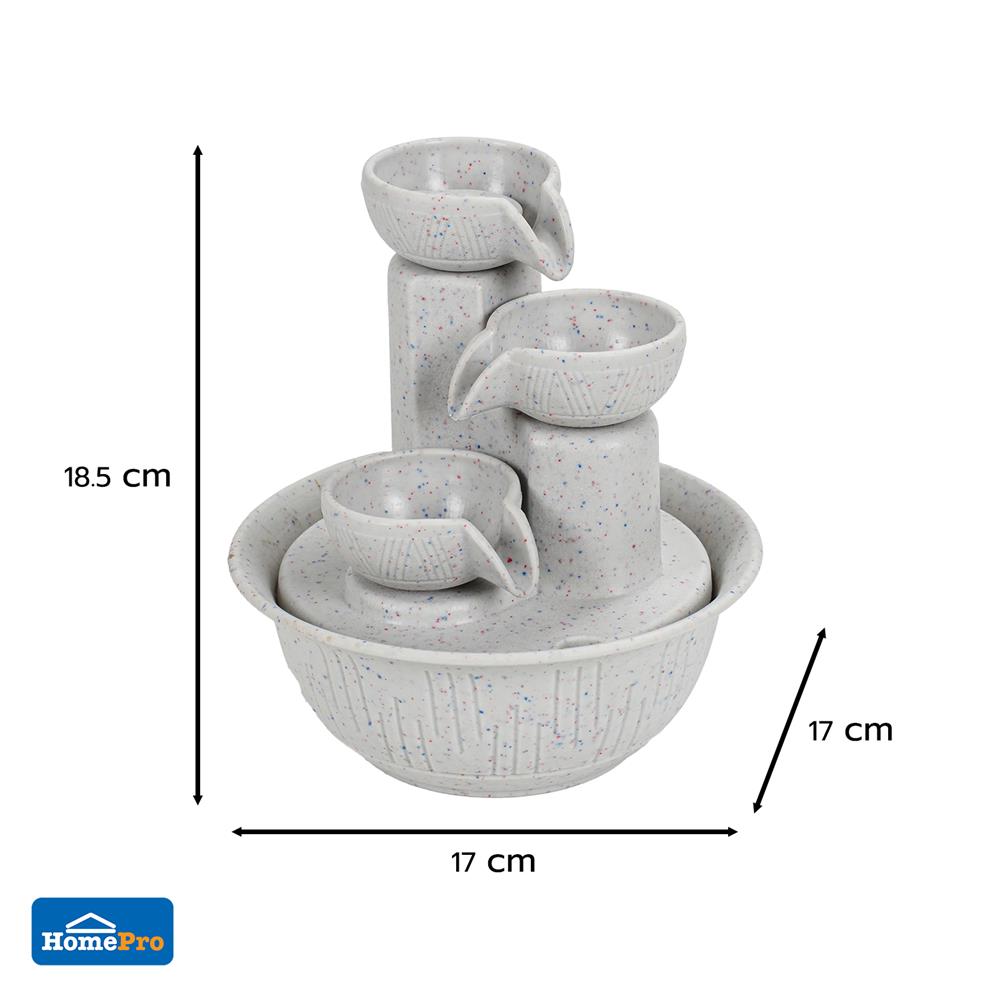 น้ำพุน้ำล้นตั้งโต๊ะ SPRING MINI RUWA สีขาว