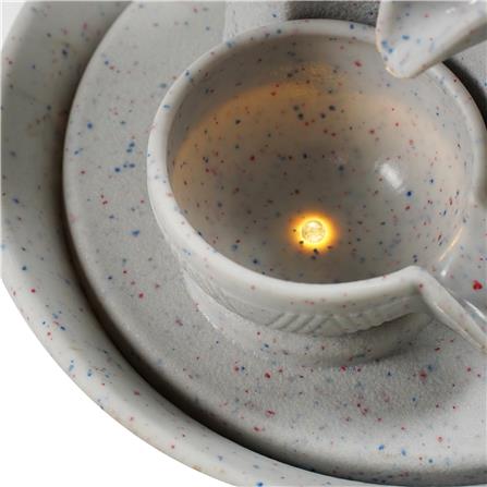 น้ำพุน้ำล้นตั้งโต๊ะ SPRING MINI RUWA สีขาว_2