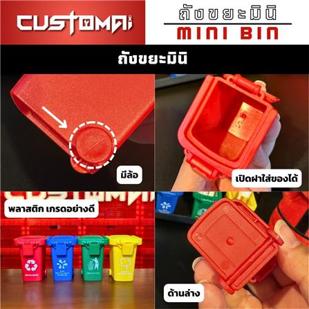 เซ็ตถังขยะมินิสำหรับจัดเก็บอุปกรณ์ CUSTOMAI (4 ชิ้น/ชุด)_4