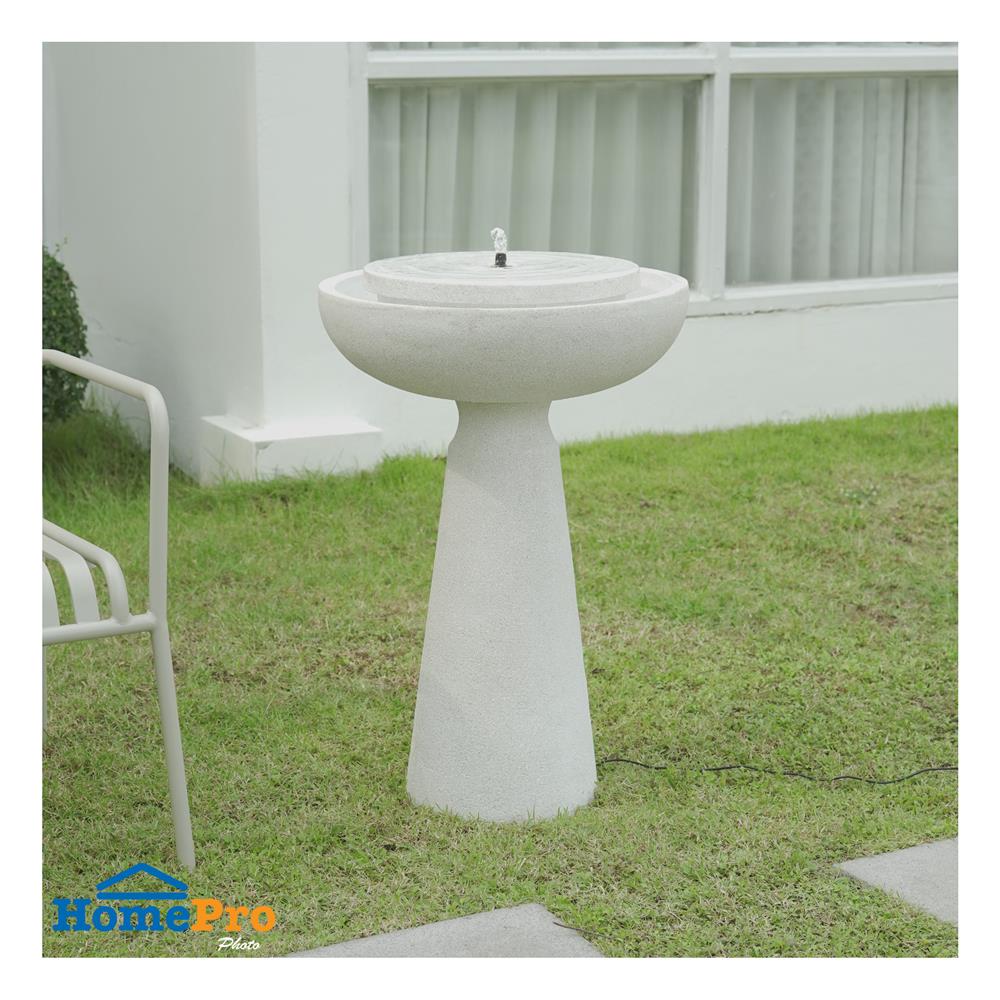 น้ำพุน้ำล้นตั้งพื้น SPRING RUWA สีขาว