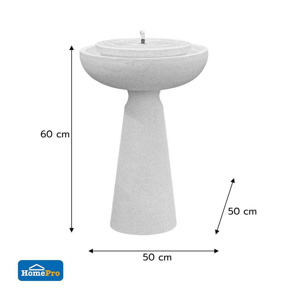 น้ำพุน้ำล้นตั้งพื้น SPRING RUWA สีขาว