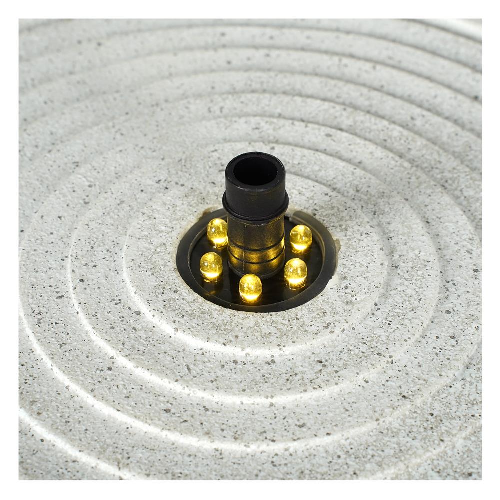 น้ำพุน้ำล้นตั้งโต๊ะ 2 ชั้น SPRING RUWA สีขาว