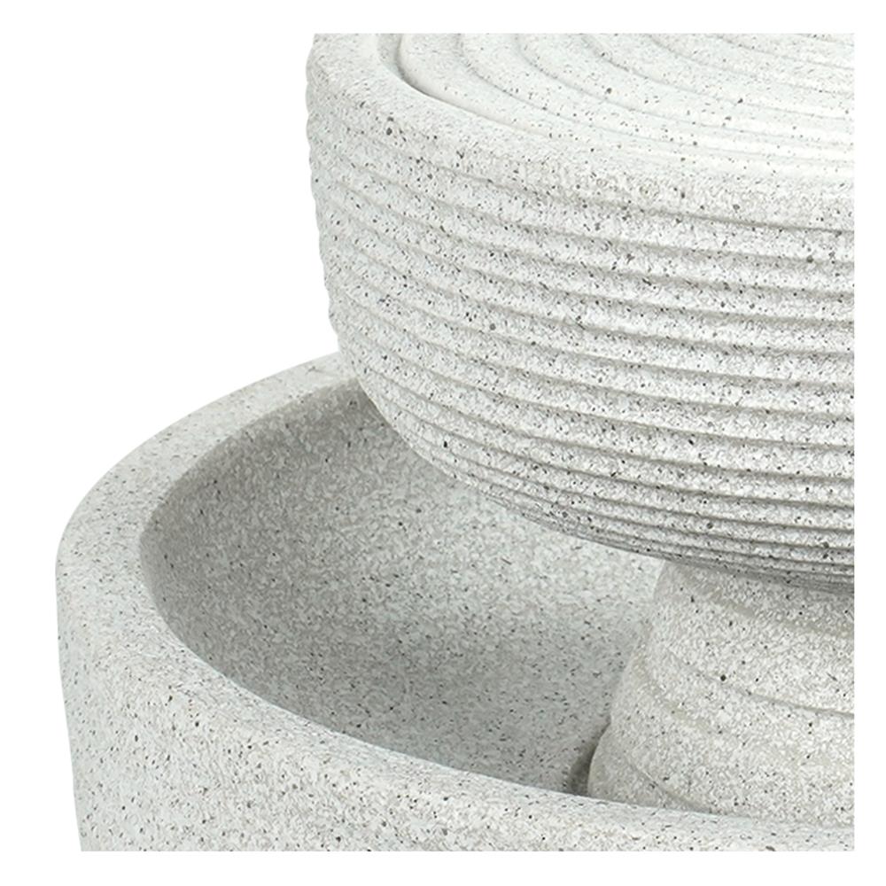 น้ำพุน้ำล้นตั้งโต๊ะ 2 ชั้น SPRING RUWA สีขาว