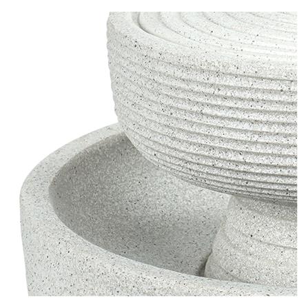 น้ำพุน้ำล้นตั้งโต๊ะ 2 ชั้น SPRING RUWA สีขาว_2