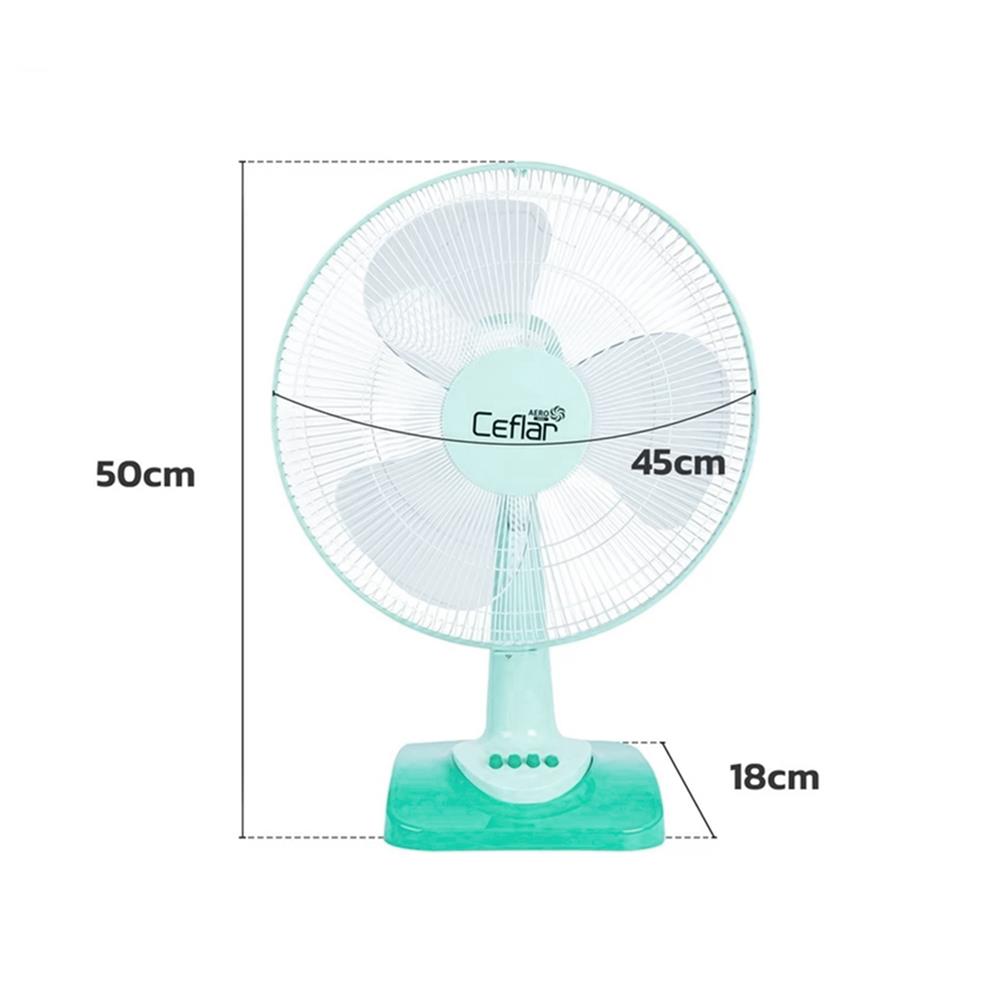 พัดลมตั้งโต๊ะ 16 นิ้ว CEFLAR FB-1602 สีมินต์
