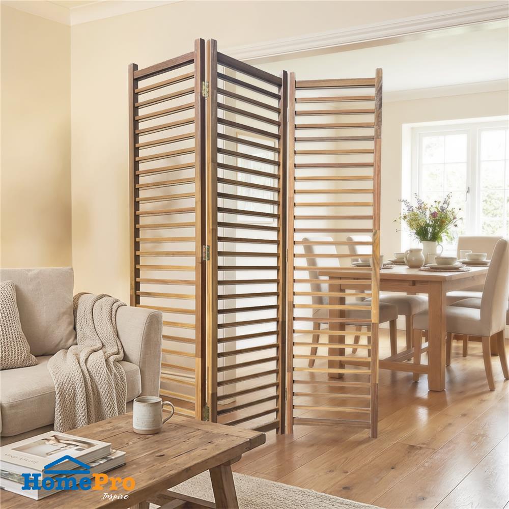 ฉากกั้น 3 บานพับ FURDINI KAZE สีไม้ธรรมชาติ