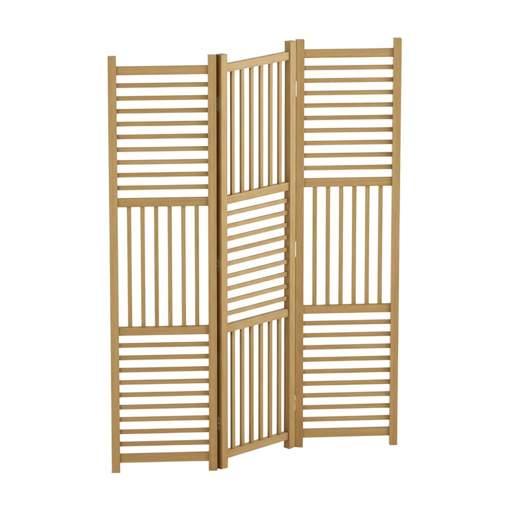 ฉากกั้น 3 บานพับ FURDINI MOKU สีไม้ธรรมชาติ