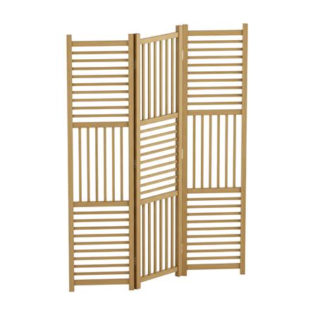 ฉากกั้น 3 บานพับ FURDINI MOKU สีไม้ธรรมชาติ_0