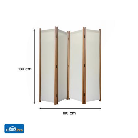 ฉากกั้น 4 บานพับ FURDINI SHIBU สีไม้ธรรมชาติ_2