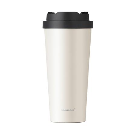 กระติกสุญญากาศ LOCKNLOCK ENERGETIC 550 มล. สีครีม/ดำ_0